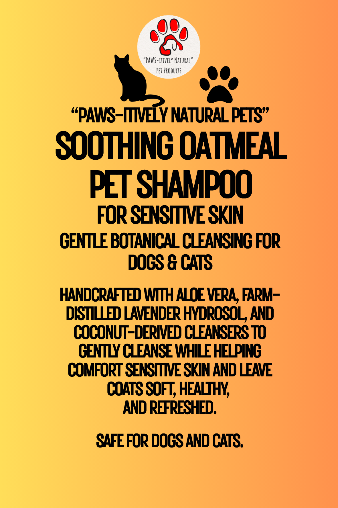 Oatmeal Pet Shampoo - Gentle Botanical Cleansing + Sensitive Skin Formula