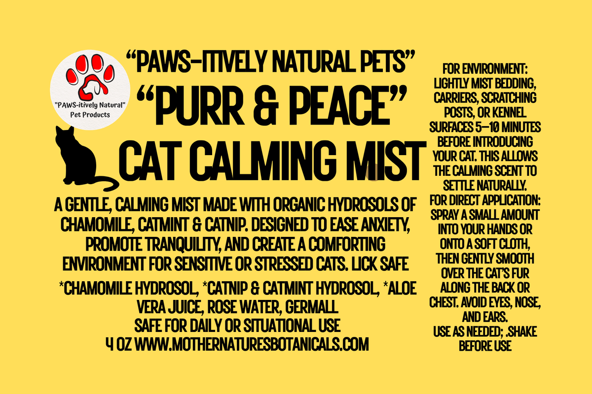 Purr & Peace - Botanical Calming and Comfort Mist for Cats