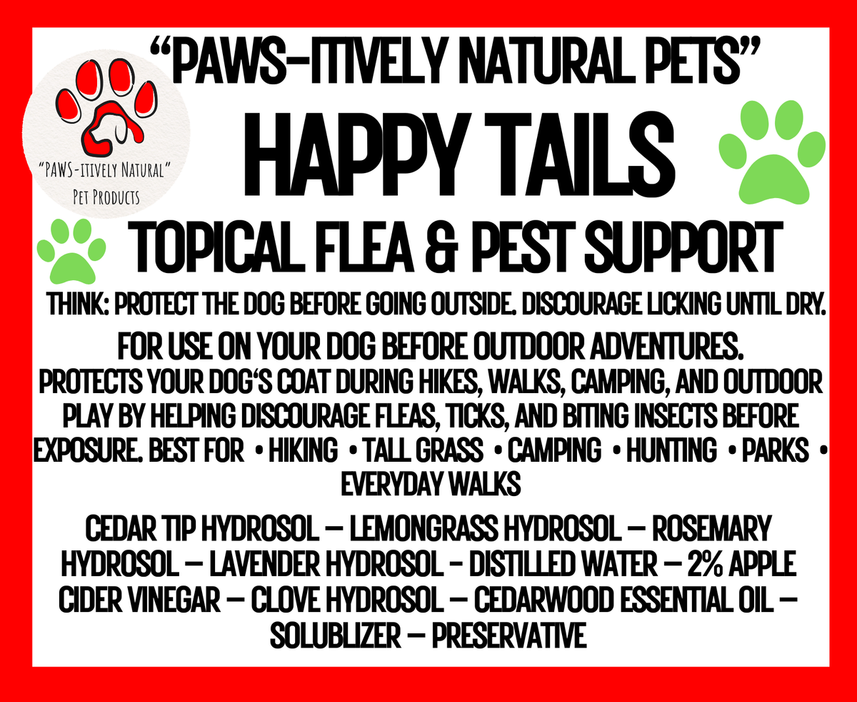 Happy Tails - Botanical Flea and Pest support for Dogs